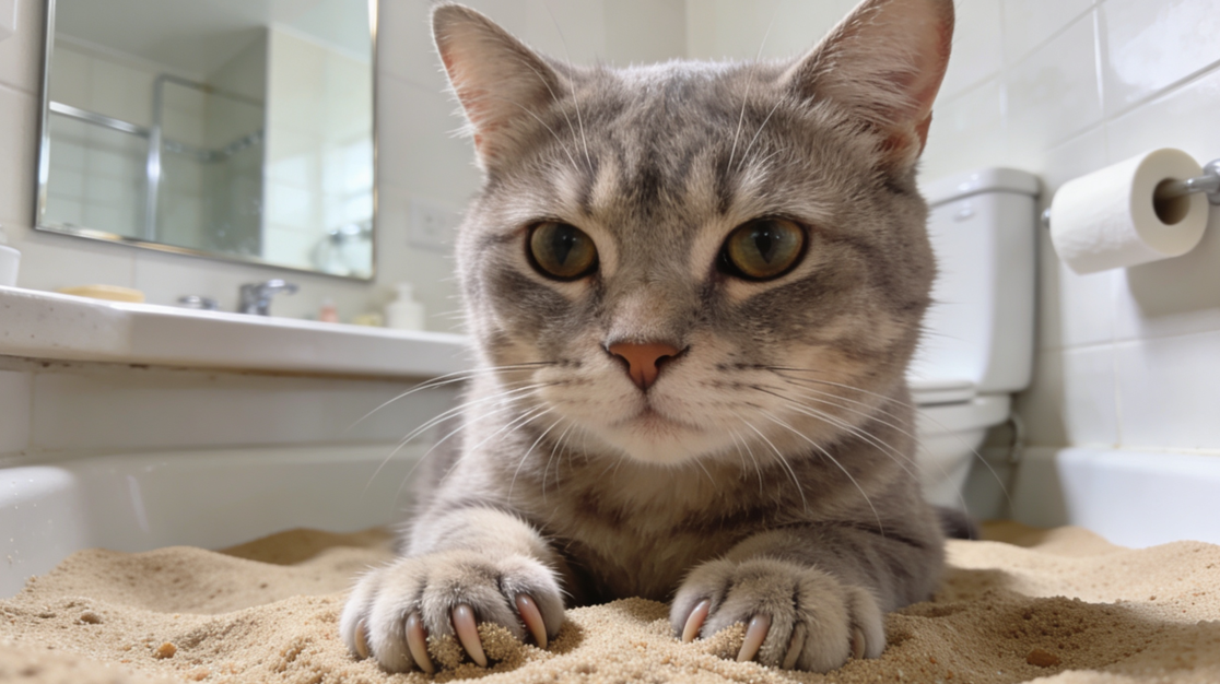 고양이 화장실 거부 모래 위치 청결도 환경 진단 인포그래