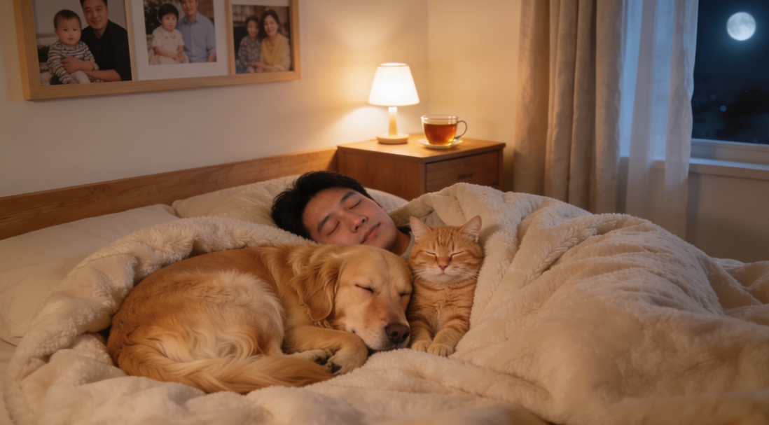 반려동물 동침 5단계 안전 가이드 예방의학 침구위생 청결 관절보호 환경관리